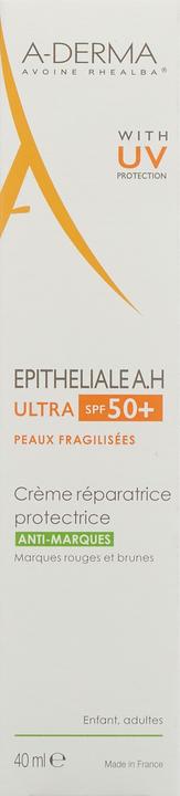 Actual product image A-Derma EPITHELIALE AH ULTRA Cream SPF50+ Cream (Sun cream face, SPF 50+, 40 ml, 66 g)