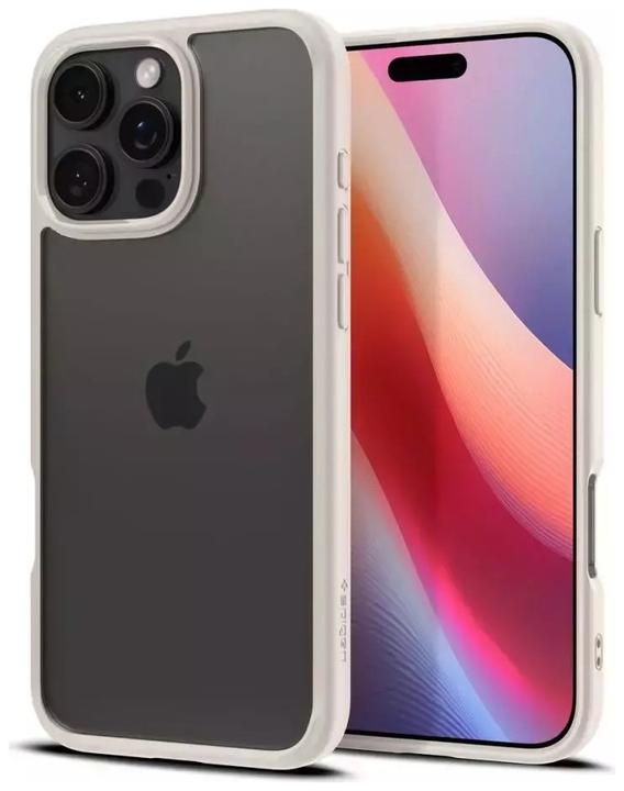 Actual product image Spigen Ultra Hybrid iPhone 16 Pro natural titanium/tytanowy ACS08127 (Apple iPhone 16 Pro)