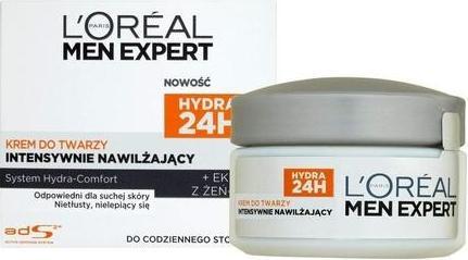 Actual product image L'Oréal Paris L'Oreal - Men Expert Hydra 24H Cremation Facial Intensive Moisturiser 50Ml (50 ml, Day cream)