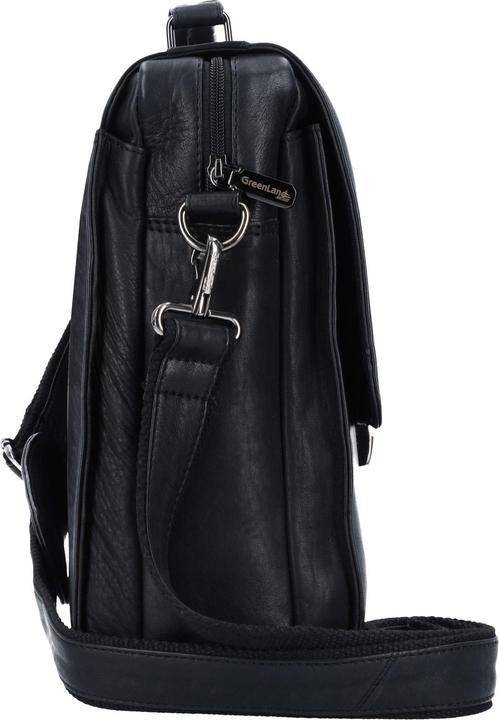 Immagine prodotto Greenland Nature Cartella in nappa nera con scomparto per laptop da 40 cm