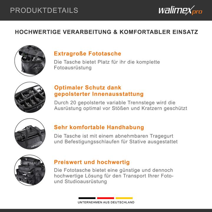 Actual product image Walimex Photo and studio bag XXL (Camera shoulder bag, 13 l)