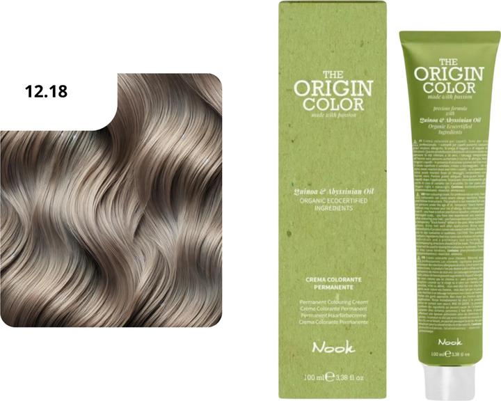 Produktbild Nook Origin Color Haarfarbe (12.18 Superaufheller Matte Esche)