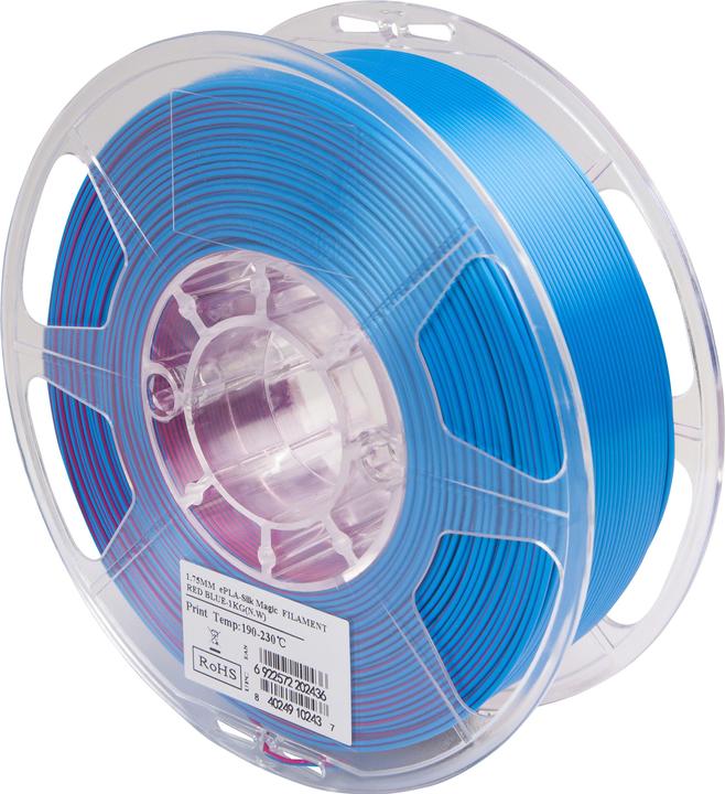 Image du produit eSUN eSilk Magic-PLA Filament Bleu-Rouge 1.75mm 1Kg (PLA, 1.75 mm, 1000 g, Bleu)