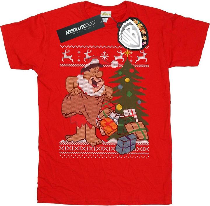 The Flintstones Christmas Fair Isle TShirt (S)