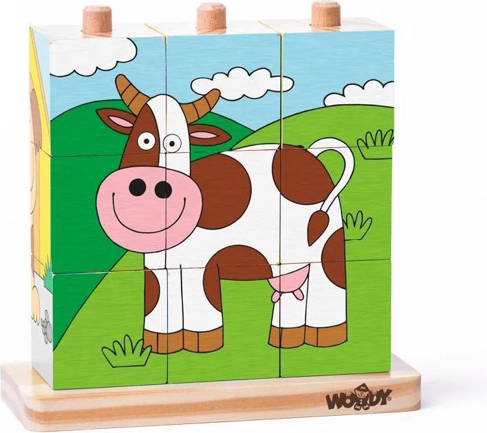 Produktbild Woodyland Bilderwürfel Steck-Puzzle