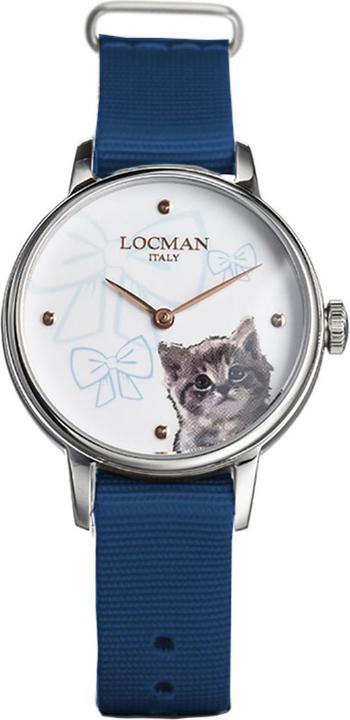 Locman Italy Damenuhr 1960 Fantasy Cat Ref. F253A08S-00WHGA2NB (Analoguhr, 32 mm)