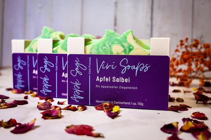 Actual product image Vivi Soaps Apple sage goat's milk soap (Hard soap)