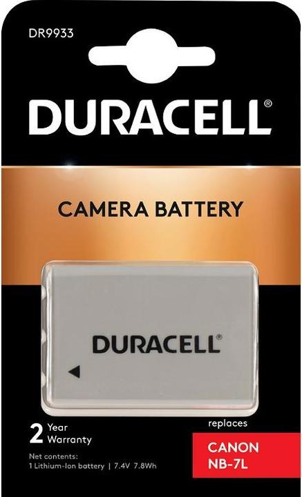 Actual product image Duracell Lithium-ion battery NB-7L, 1000 mAh (Camera battery)