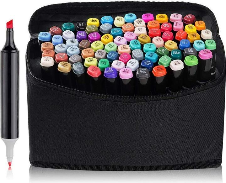 Immagine prodotto Alex Bog Penne a punta di feltro Luxury Coloured 80 pezzi a doppia estremità (Colorato, 80 x)