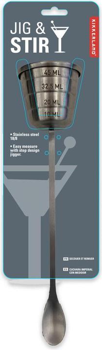 Actual product image Kikkerland Jig & Stir (Bar spoons + Cocktail stirrers, Jigger)