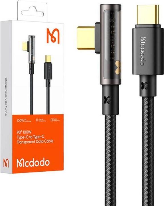 Immagine prodotto Mcdodo CA-3401 Cavo da USB a USB-C Prism a 90 gradi, 100W, 1,8 m (nero) (1.80 m, 100 W)