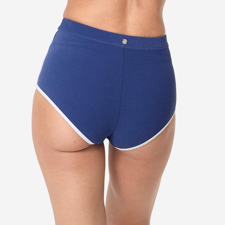 Olaian Women’s high-waisted surf shorty swimsuit bottoms - Caro Blue (40, 42)