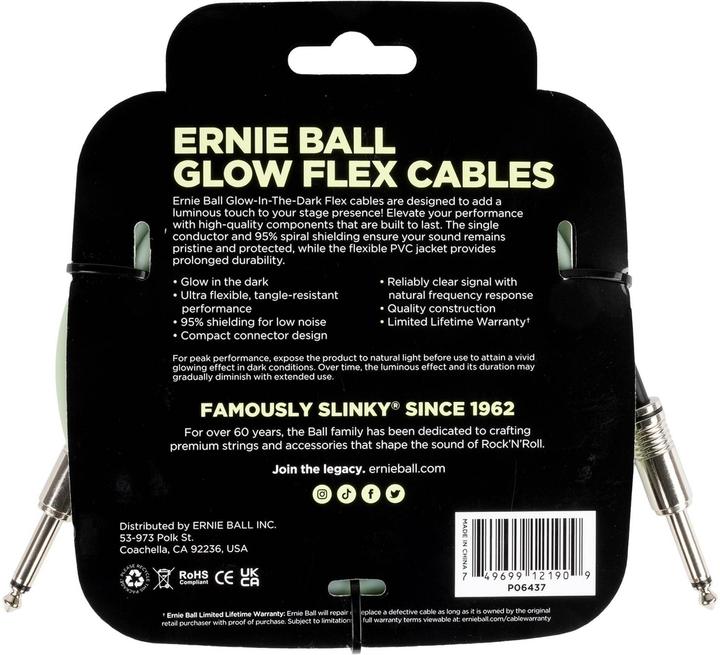 Produktbild Ernie Ball Instrumentenkabel Flex 6437 6.09 m (6.09 m)