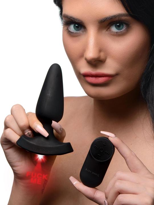 Actual product image XR Brands Laser Fuck Me Small Anal Plug w/ Remote Control