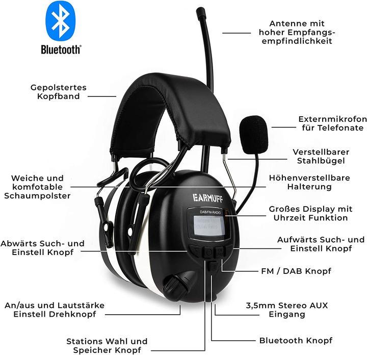 Produktbild Earmuff Gehörschutz mit DAB+ & FM 31dB (1 x)
