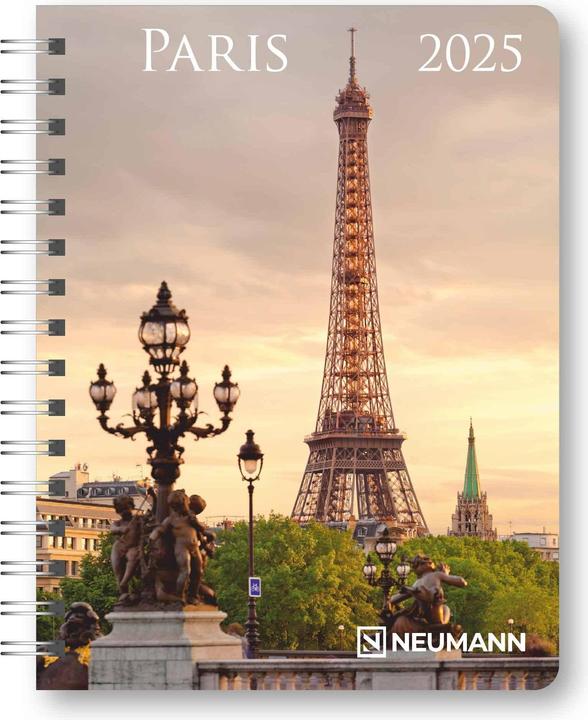 Actual product image Neumann N NEUMANNVERLAGE - Paris 2025 Diary, 16,5x21,6cm, pocket calendar with twelve picture pages and (16 x 22 cm, German)