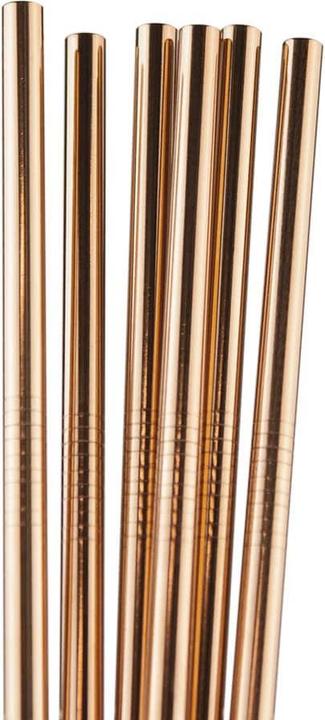 Produktbild JTI 6x gerade Metalltrinkhalme - Roségold (1 x)
