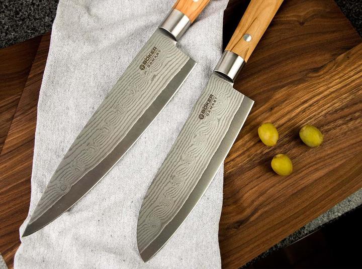 Produktbild Böker Damast Olive Santoku (17.20 cm)