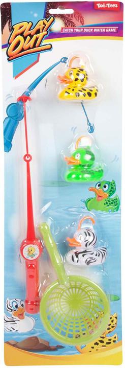 Image du produit Toi-Toys Jeu de pêche avec canards canne à pêche 35 cm, filet, 3 canards magnétiques, 3 ans