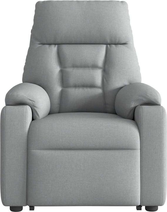 Actual product image VidaXL Massage chair with stand-up aid Light grey fabric