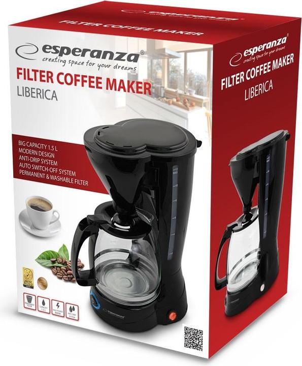 Image du produit Esperanza EKC009 Kaffeemaschine Filterkaffeemaschine 1 5 L