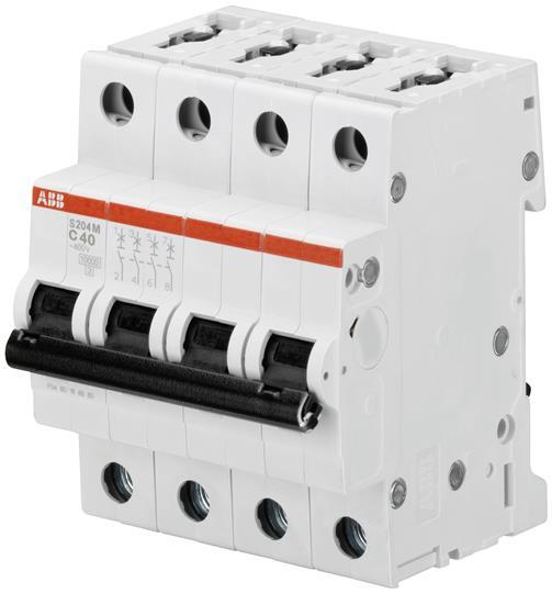 Image du produit ABB S204M-B40 Disjoncteur B-Char.,10kA,40A,4P S204M-B40