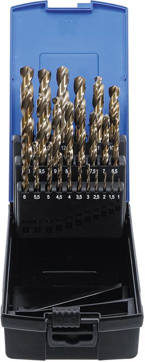 Immagine prodotto BGS Serie di punte elicoidali HSS-G M35 acciaio al cobalto 1 - 13 mm 25 pz. (1 mm - 13 mm)
