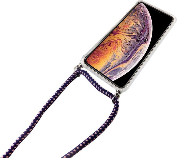 Produktbild König Design Apple iPhone X / XS Handykette Hülle mit Band Case zum umhängen Kordel Violett