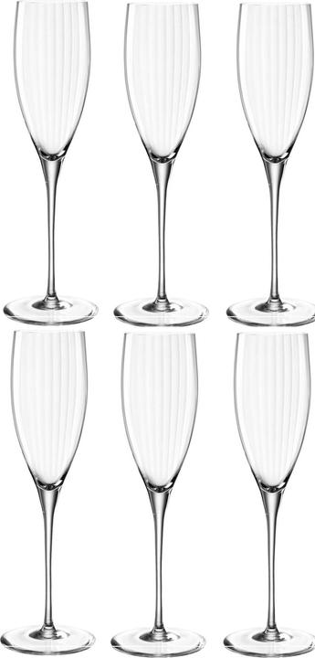 Leonardo Champagne glass Poesia 250 ml, 6 pieces, Transparent (25 cl, 6 Glasses, Champagne glasses)