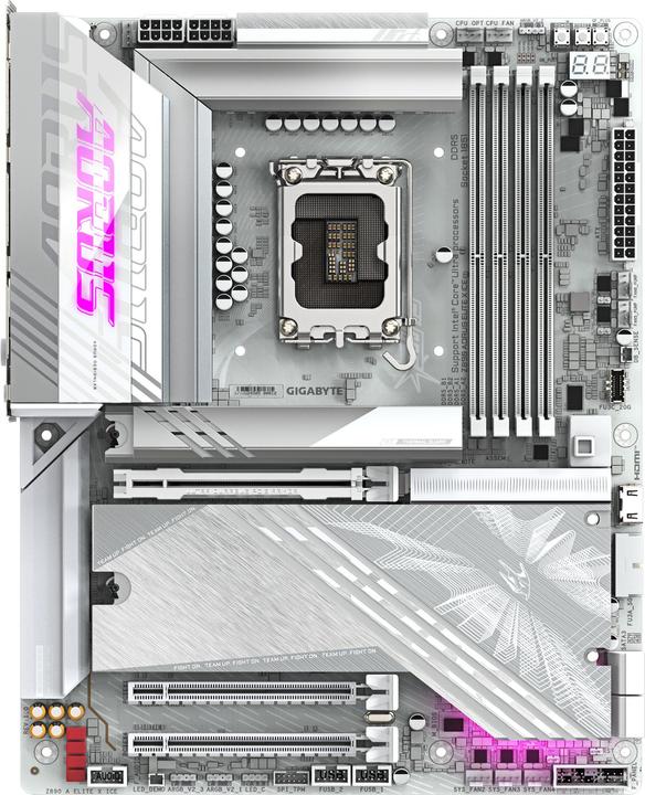 Actual product image Gigabyte Z890 AORUS Elite X ICE (LGA 1851, Intel Z890, ATX)