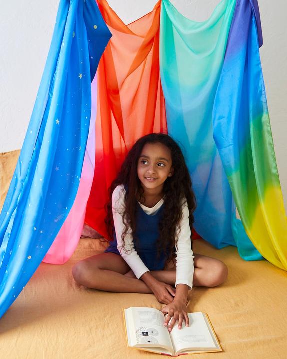 Produktbild Sarah's Silks Seidenspieltuch «Regenbogen» XXL