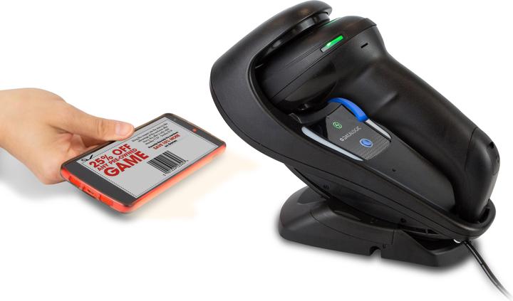 Produktbild Datalogic Gryphon I GD4520, Kit, 2D Mpixel Imager, USB-only, Kit includes Scanner, USB Cable 052258 and Stand (2D-Barcodes, 1D-Barcodes)
