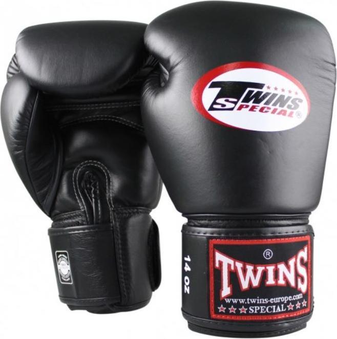 Twins Boxing gloves / BG-N / Black / 14 oz (14 OZ)