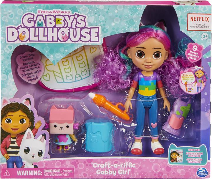 Immagine prodotto Spin Master Gabby's Dollhouse, set di gioco Deluxe Crea con Gabby Arcobaleno, bambola e accessori, con lavagnett