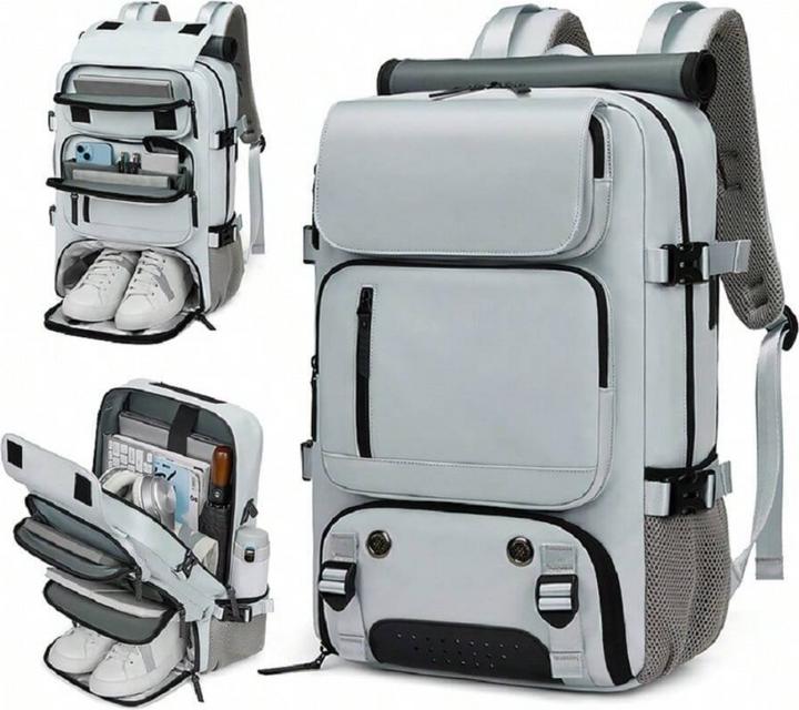 Produktbild Only-Bags.Store Wasserdicht 40.64 Cm Business Laptop Rucksack, Reise-Rucksack mit separater Schuhtasche, Outdoor