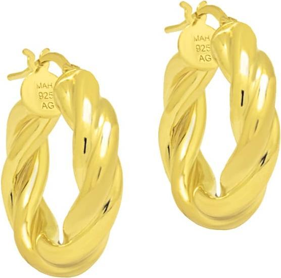 Candy Creolen Shea, 925 Sterling Silber, vergoldet (925 Sterling Silber, 18k vergoldet)