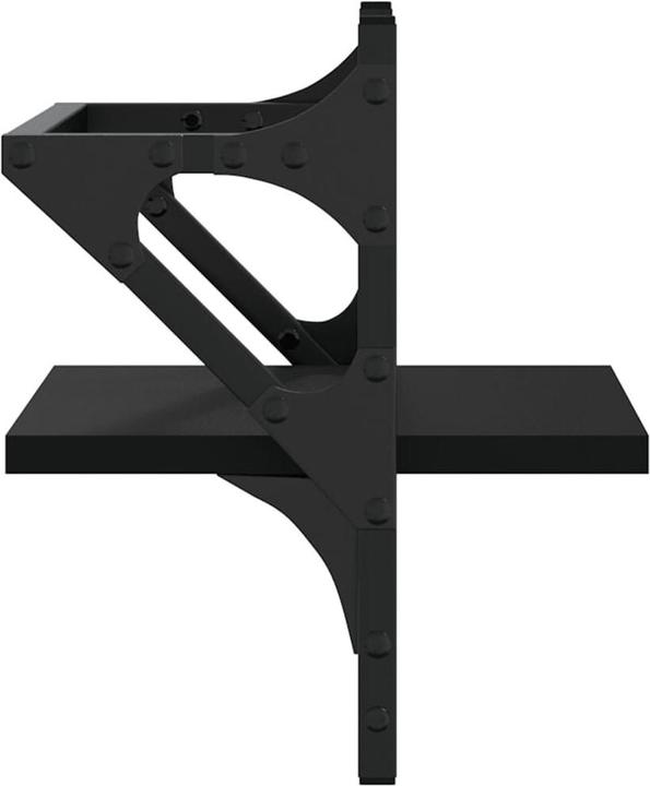 Immagine prodotto VidaXL Mensole da parete con barre 2 pezzi nere 30x25x30 cm, colore (30 x 25 x 30 cm)