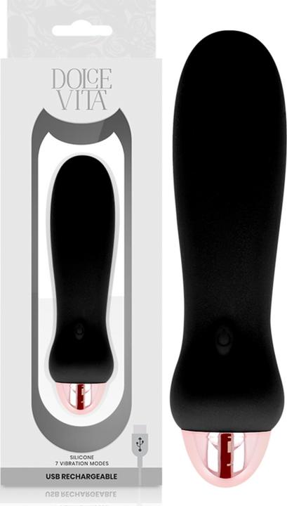 Produktbild Dolce Vita Aufladbarer Vibrator F?Nf Schwarz 7 Geschwindigkeiten