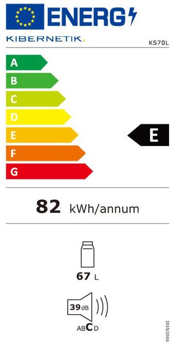 Label énergétique Kibernetik 70l (60 l)