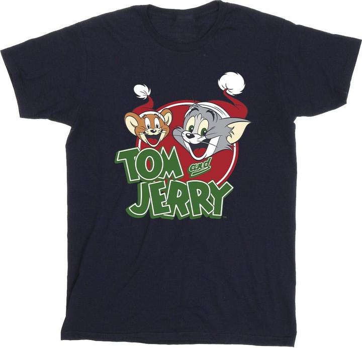 Tom & Jerry Christmas Hat Logo TShirt