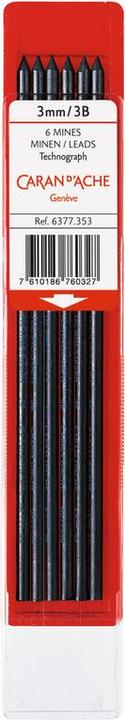 Immagine prodotto Caran d'Ache Ricariche Technograph (Mine di ricambio, Nero, 3 mm)