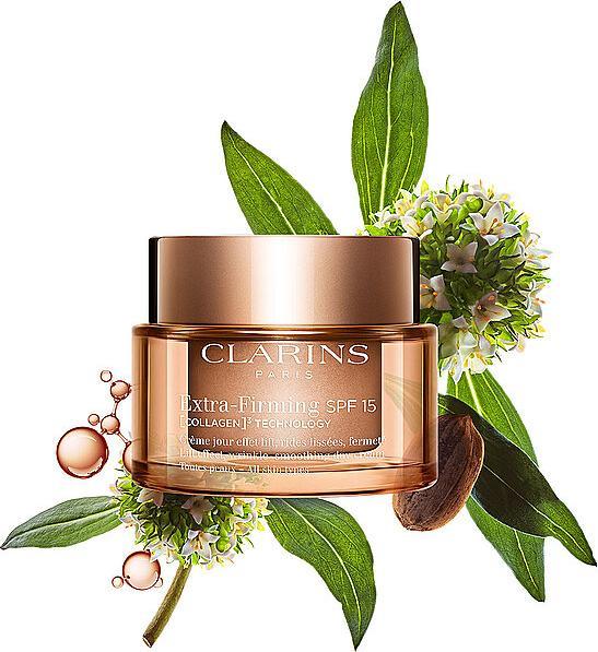 Actual product image Clarins Extra-Firming Jour SPF 15 (COLLAGEN)³ TECHNOLOGY Toutes Peaux Refill (Sun cream face, SPF 15, 50 ml)