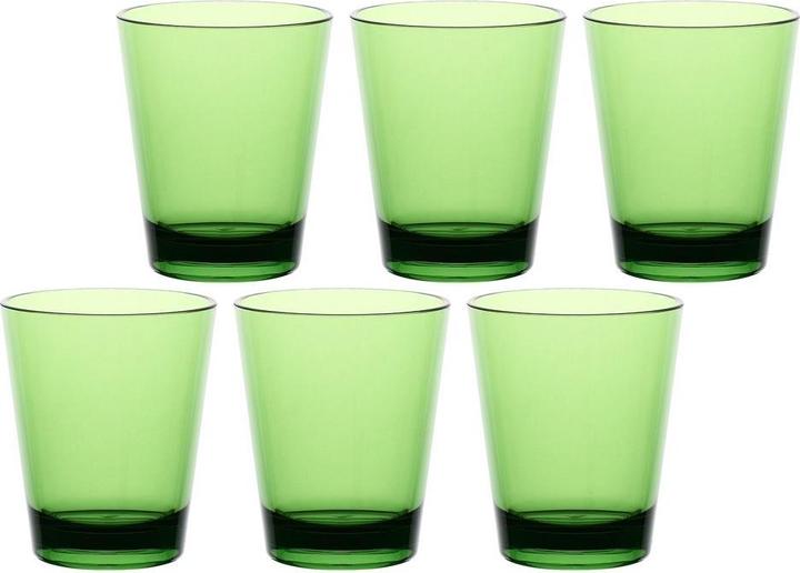 Rose Tulipani ROSE&TULIPANI FIABA Set di 6 bicchieri in acrilico da 440 ml verde (0.44 l)