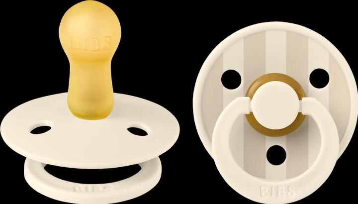 Produktbild Bibs Studio Nuggi Colour 2 PACK Latex Round 6-12m Pin Ivory Vanilla Mix (2 x, 6 - 12 Monate)