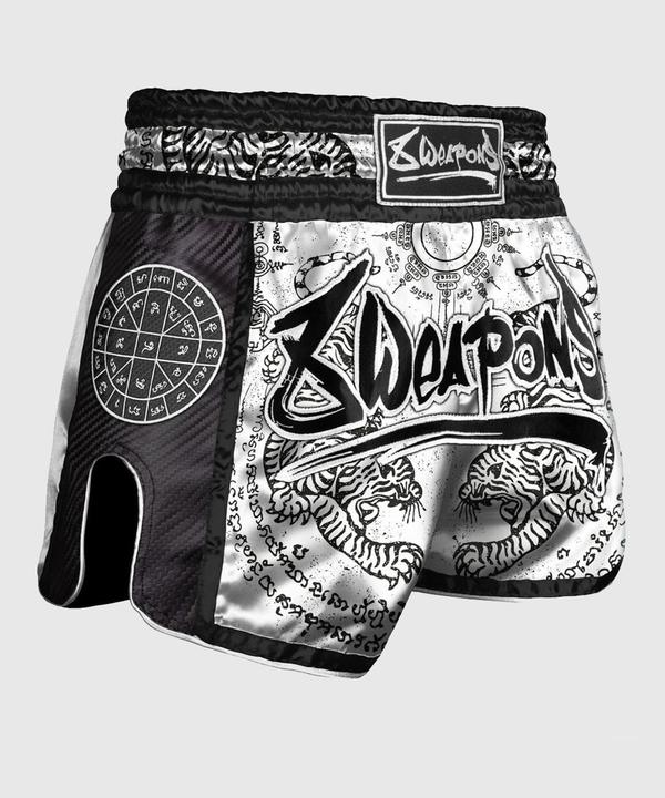 Produktbild 8Weapons 8 WEAPONS Muay Thai Shorts Carbon Sak Yant Tigers white (XL)