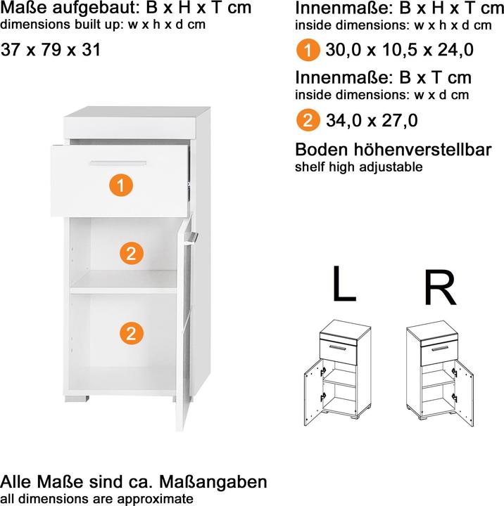 Image du produit Trendteam Amanda (37 x 31 x 79 cm)