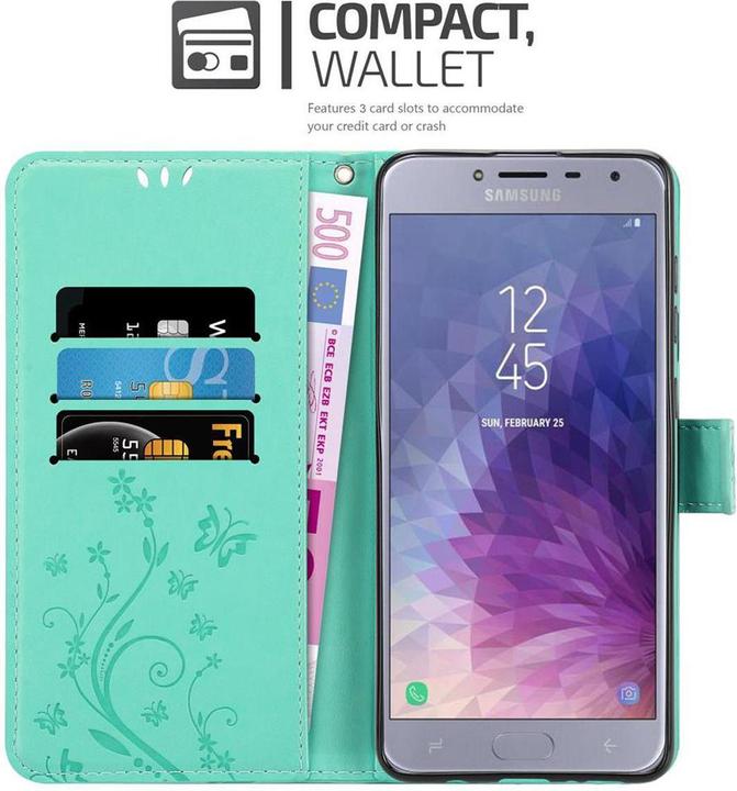 Actual product image Cadorabo Flower Book Cover (Samsung Galaxy J4 (2018))