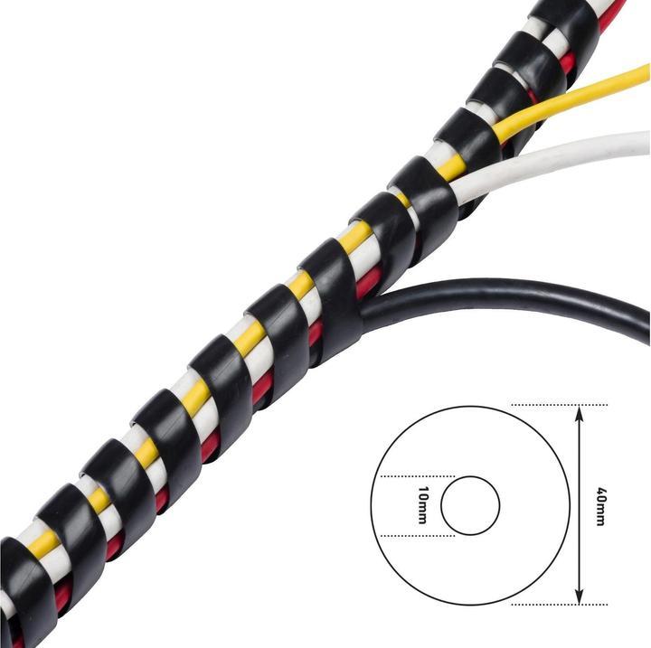 Actual product image Steffen Cable conduit D-Line Tidy 10-40 x 10-40 mm, 2.5 m, black (Cable conduit, 250 cm)