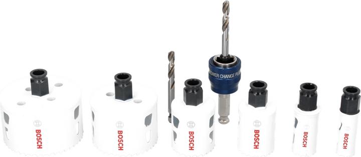 Produktbild Bosch Professional Zubehör 9-teiliges Elektriker-Set, 4 Lochsägen Progressor for Wood&Metal (19 mm, 25 mm, 38 mm, 44 mm, 83 mm, 68 mm)