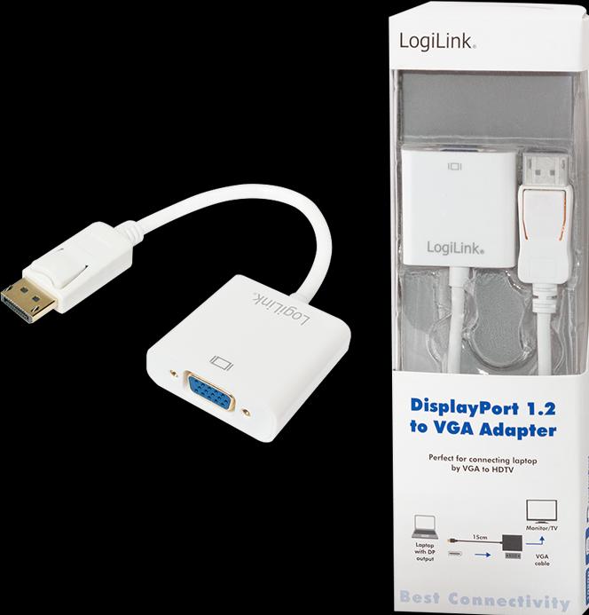 Actual product image LogiLink DisplayPort 1.2 to VGA (VGA, 15 cm)
